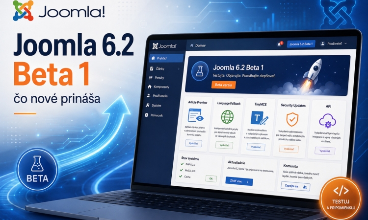 Joomla 6.2 Beta 1 je tu – čo nové prináša